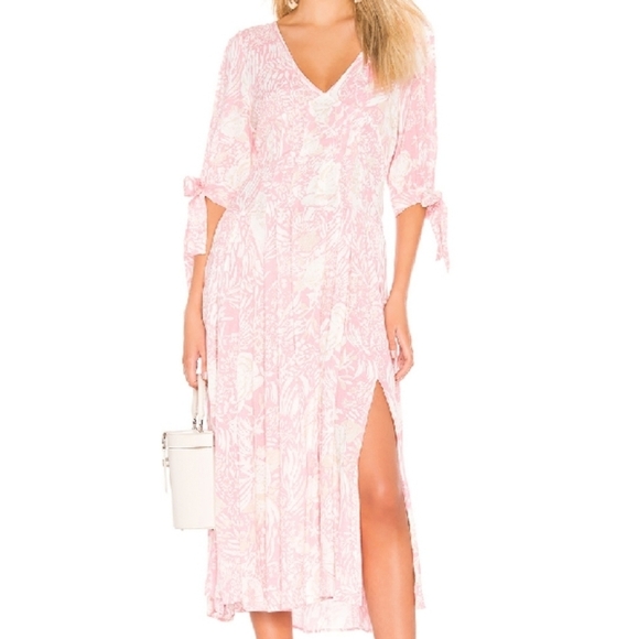 NWT! FREE PEOPLE Size 6 Pink Printed Dress - Picture 2 of 8